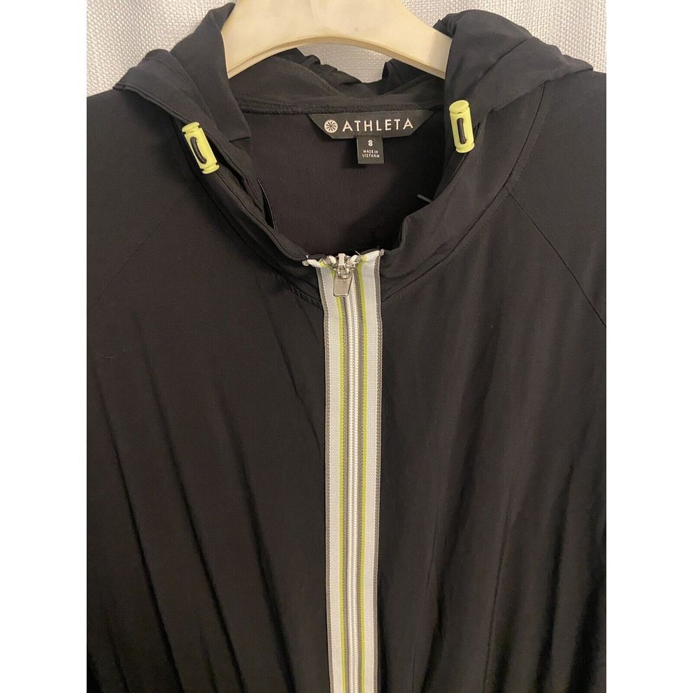 Athleta Dipsea Jumpsuit Womens Black Hooded Athletic Size 8 Gorpcore Outdoor - Picture 3 of 12
